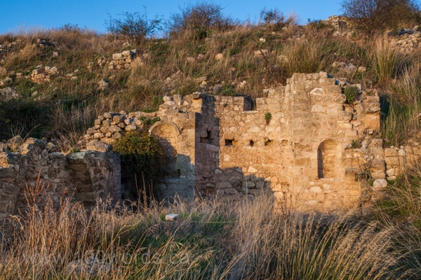 Here are the ruins of an ancient church that is on top of the Acropolis Hill (Acrocorinth).