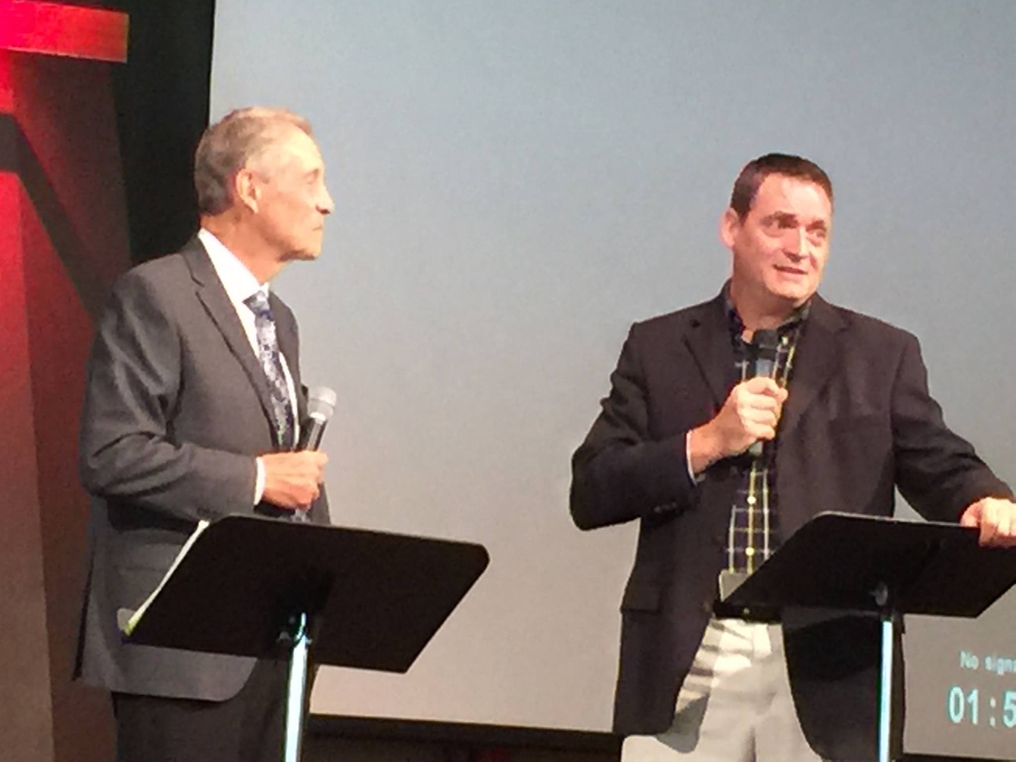 Father's Day "Tag-Team" preaching with my sone Ron at Braeside Camp in Paris, Ontario. 