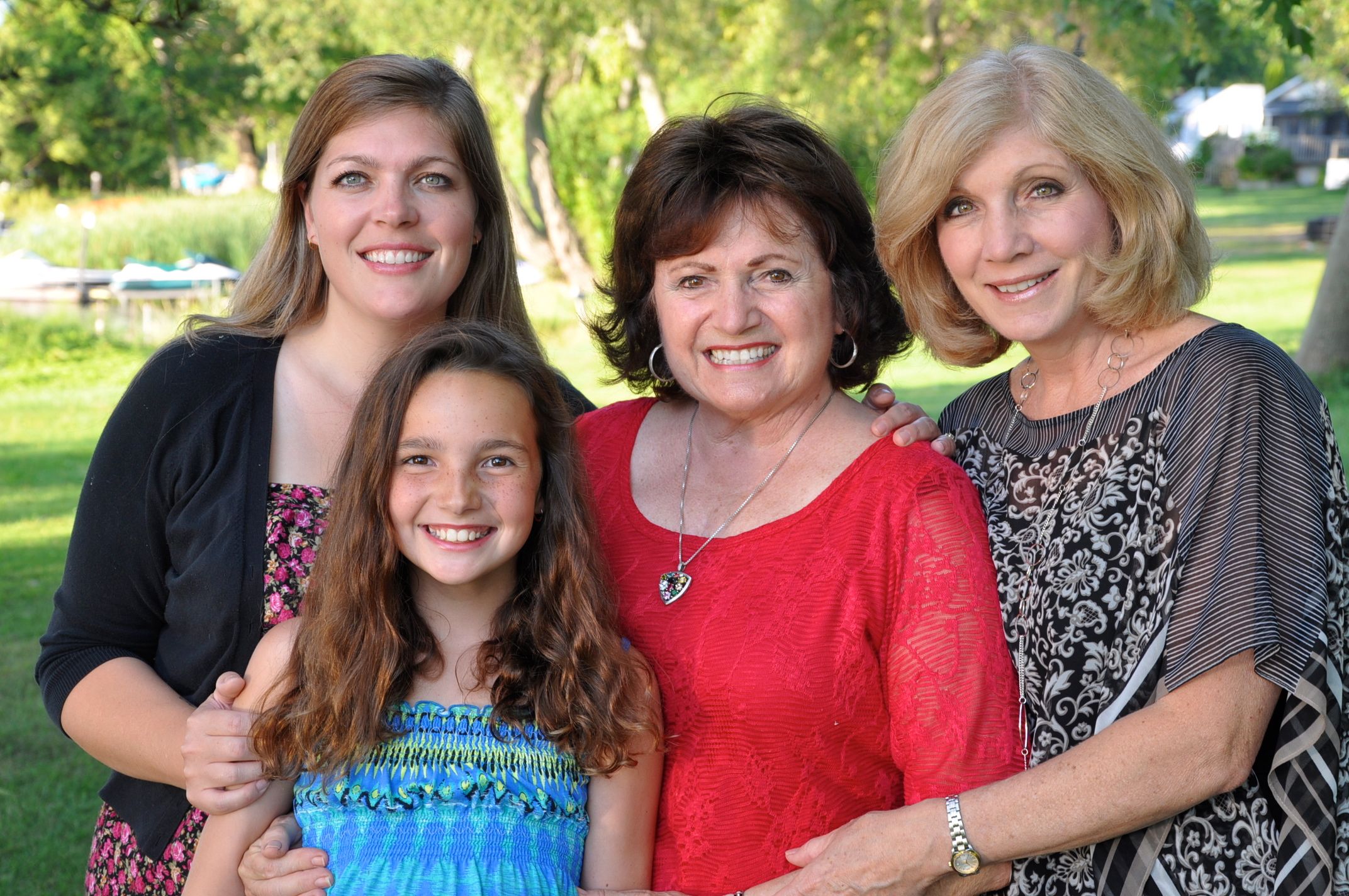 Left to right is Sheryl Stacey, our granddaughter, her daughter Noelle, Norma-Jean known as GG, and our daughter Elaine Stacey.