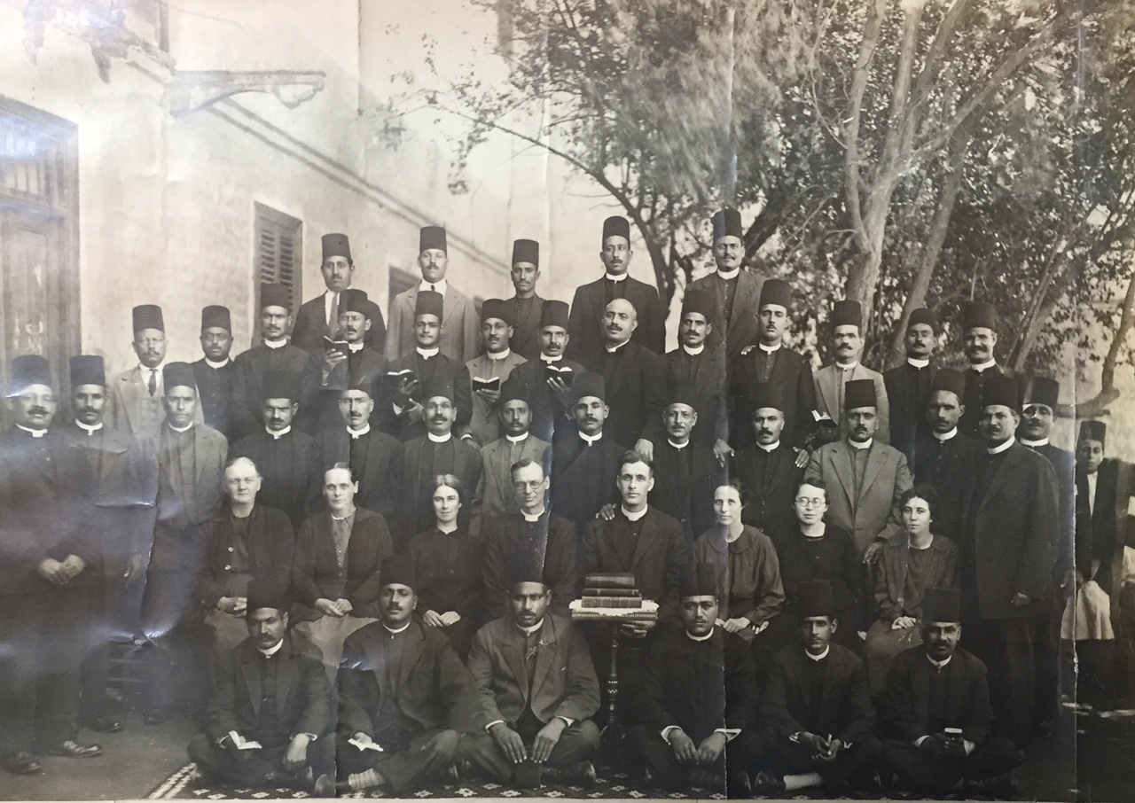 Some of my parents' brothers and sisters in ministry in Assiout, Egypt, in 1929 (close-up photo below).