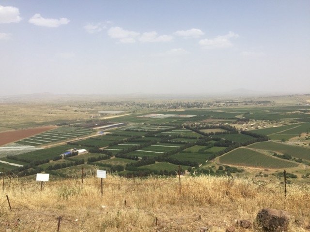 This photo was taken in May of this year looking toward Damascus, Syria, from the furthest point in the northeast of Israel, in the Golan Heights. The photo below was taken at the same place.